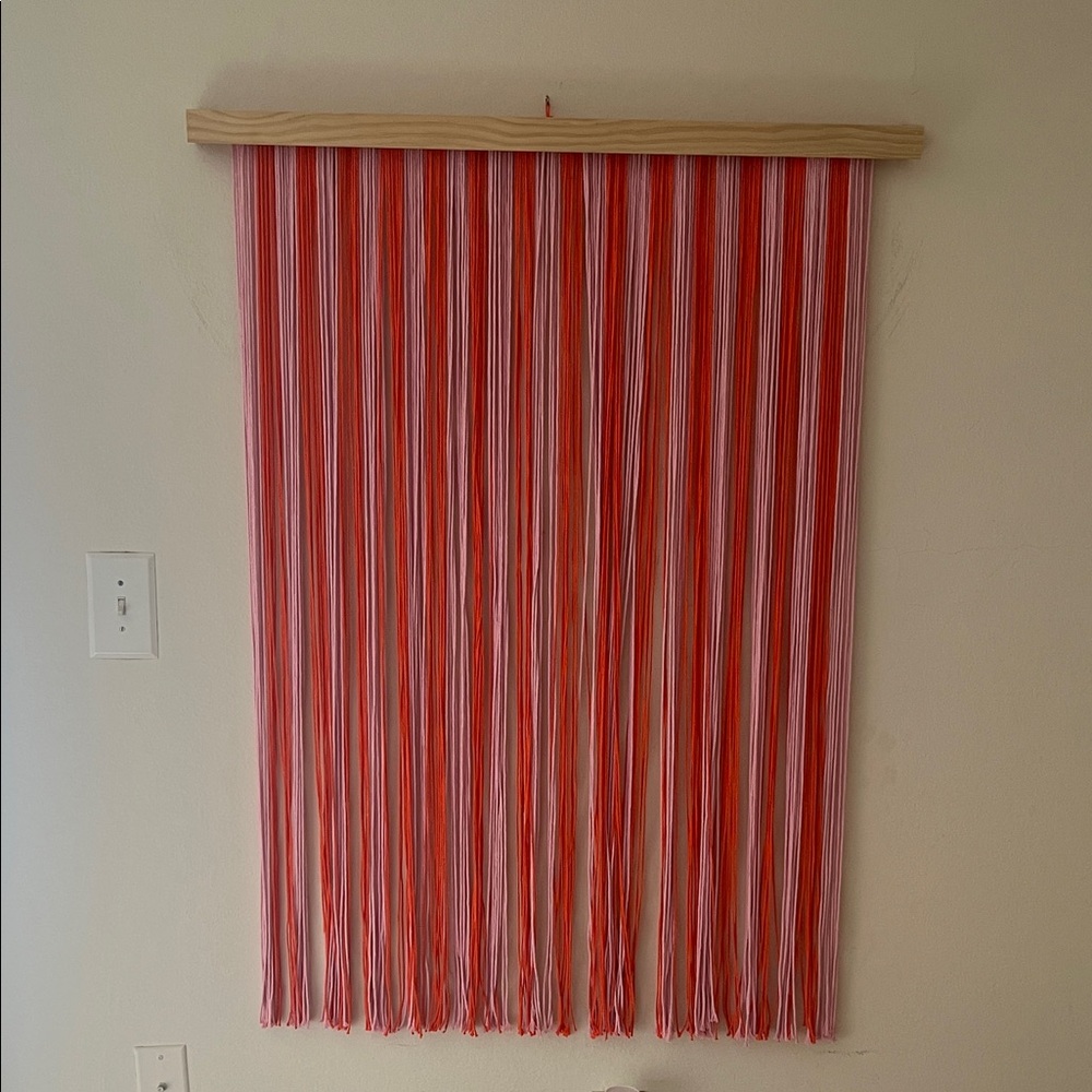 Handmade Orange and Pink Wall Hanging